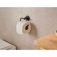 tesa® MOON BLACK Toilettenpapierhalter, schwarz matt, inkl. Klebelösung