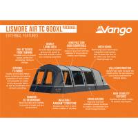 Vango Lismore Air TC 600XL Package 600XL Cloud Grey - Familienzelt