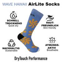 WAVE HAWAII AirLite DryTouch Socks Design 8, L-XL - EU: 42-46, US: 9-13 - Socken