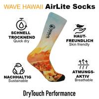 WAVE HAWAII AirLite DryTouch Socks Design 0, L-XL - EU: 42-46, US: 9-13 - Socken